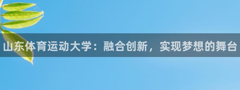 凯发官网下载软件：山东体育运动大学：融合创新，实现梦
