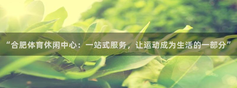  凯发注册网站：“合肥体育休闲中心：一站式服务，让运动成为生活