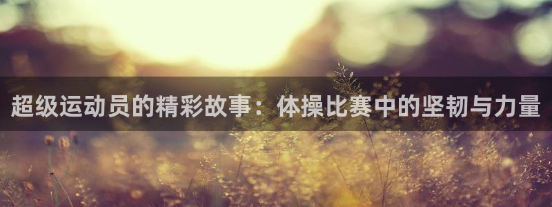 k8凯发官网登录入口：超级运动员的精